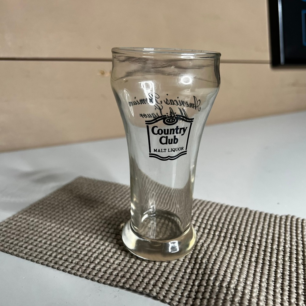 Vintage Country Club Malt Liquor Pilsner Glass Americas Premium Barware 5.5in